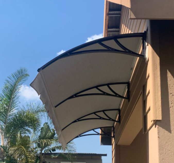 Grey Outdoor Window Awning 1.2m x 1m Klingshield