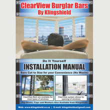 Load image into Gallery viewer, Klingshield Clear View Burglar Bars - 200cm (2 pack)